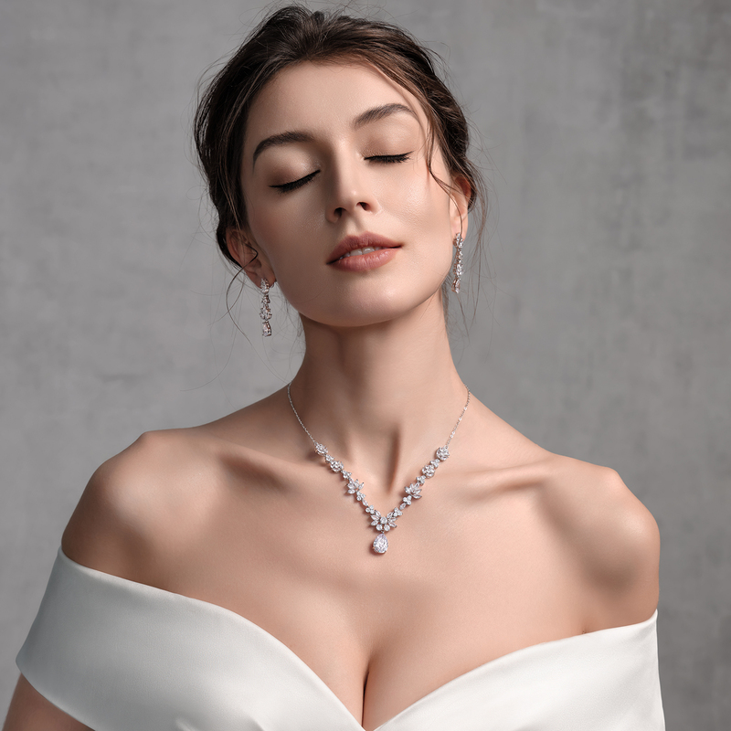 Ladies' Beautiful Alloy With Irregular Rhinestone Jewelry Sets