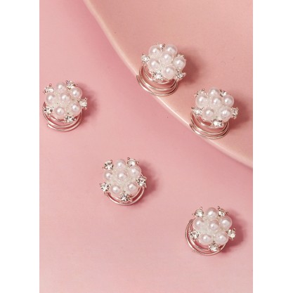 Flower Girl Alloy/Imitation Pearls Fenduchs With Faux Pearl (Set of 5 pieces)